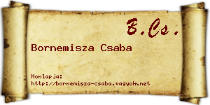 Bornemisza Csaba névjegykártya