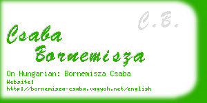 csaba bornemisza business card